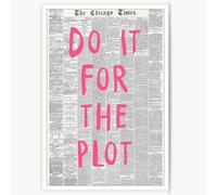 JCFOAS Impression sur toile rétro « Do It for The Plot » de Chicago - Décoration murale pour salon, chambre à coucher - 30,5 x 40,6 cm - Sans cadre