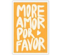 JCFOAS More Amor Por Favor Toile murale minimaliste avec citation d'amour pour salon, chambre à coucher, dortoir, 61 x 91,4 cm, sans cadre