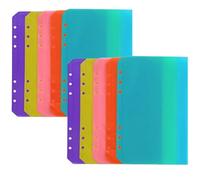 JchEnye 10 chemises à feuilles mobiles A5,pochette de rangement imperméable A5,chemises colorées pour l'organisation des documents,des fournitures de bureau et des devoirs