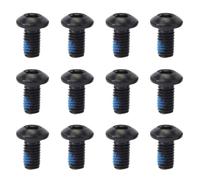 JchEnye 12 Piece Bicycle Brake Disc Bolt, Anodised Bicycle Brake Bolt, T25 Bicycle Rotor Screw for MTB, Road Bike, Mountain Bike (Black)