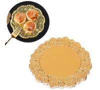 JchEnye 4.5 inches Round Paper Blinds for Party Wedding Table Decoration Disposable Baking Tools Grease Absorbent Kitchen Biscuits Bread Cake