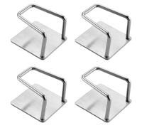 JchEnye 4 Piece Kitchen Sink Sponge Holder Set, Self-Adhesive Sink Sponge Holder, 304 Stainless Steel, Kitchen Sink Sponge Holder for Kitchen and Bathroom Storage
