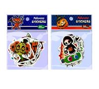 JchEnye Set de 100 Autocollants Doodle d’Halloween - Motifs Gothiques & Mignons (Citrouille, Crâne, Fantôme) | PVC Étanche | DIY Bullet Journal, Décoration de Fête, Cadeau