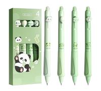 JchEnye Set de stylos à Bille effaçables avec 4 stylos Animaux Patte de Panda Gâteau glacé - Bille à l'extrémité pour enlever l'encre - Stylos Bleus - Stylos à Bille effaçables