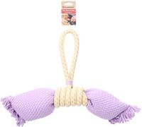 JCHIEN Joanie Corde À Tirer Twist avec Noeud Papillon Violet/Jaune 48x35,5x9,5CM