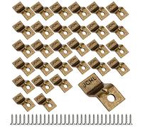 JCHL Lot de 30 attaches pour dessus de table avec vis - Noir - 30 clips et 30 vis