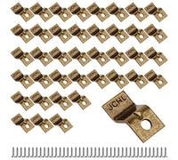 JCHL Lot de 40 attaches pour dessus de table avec vis - Noir - 40 clips et 40 vis