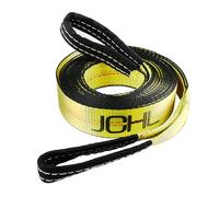JCHL Sangle de remorquage avec Boucles renforcées, 5,1 x 6,1 m, Robuste et résistante à la Rupture de 11,8 kg pour Voiture, Camion, Jeep, ATV, VUS, Boucles renforcées, Manchons de Protection