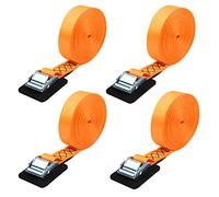 JCHL Serre-câbles réutilisables en Microfibre avec Crochet et Boucle de 5 m Noir Orange-4Pack