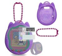 JCHPINE Coque de rechange en silicone pour Tamagotchi Uni, protection d'écran pour Tamagotchi Uni Band Pet Accessoires (coque en silicone et film d'écran) (coque violet)