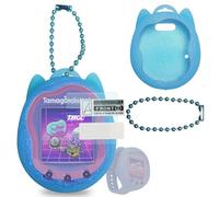 JCHPINE Silicone Case Replacement for Tamagotchi Uni, Screen Protector for Tamagotchi Uni Band Pet Accessories (Blue Silicone Case and Screen Film)