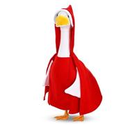 JcHrmers Tenue d'oie de servante pour Halloween - Pour Halloween - 58,4 cm de haut - Robe rouge oie en ciment ou en plastique - Bonnet blanc - Costume d'oie - Vêtements de cour, pelouse, jardin