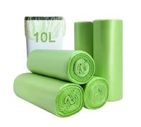 JCKCWL Lot de 100 petits sacs poubelle biodégradables de 10 L, sacs poubelles compostables, sacs poubelle de recyclage pour cuisine, bureau, vert, 45 x 50 cm