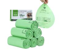 JCKCWL Sacs biodégradables compostables pour déchets alimentaires 6 L/5 L/3 L 120 sacs poubelle compost avec EN13432