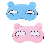 JCKD 2 pièces mignon dormir les yeux bandés doux moelleux couverture yeux bandeau bouclier voyage dormir pour masque pour les yeux masque de sommeil enfants filles femme dame rêverie masque de sommeil