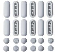 JCKD 24 pièces Kit d'amortisseurs pour siège de WC,comprenant 12 amortisseurs pour siège et 12 amortisseurs pour couvercle ;ces pièces de rechange conviennent aussi bien aux particuliers qu'aux hôtels