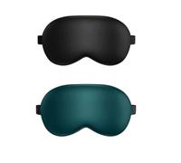 JCKD 2pcs Masque de sommeil en soie imperméable à la lumière, masque ajustable doux et confortable pour les enfants, les adultes et les voyages unisexes, masque de sommeil pour se reposer (2 couleurs)