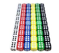 JCKD 60 pcs Lot de dés, dés de Jeu de 14 mm,dés colorés,adaptés à Divers Jeux de dés, Jeux de société,Jeux de Plateau,Jeux de fête en Famille,soirées dans Les Bars ou Les karaokés,Cours particuliers
