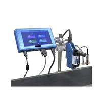 JCKJWL Imprimante À Jet d'encre en Ligne 12.7/25.4MM, avec Écran Tactile Couleur De 7 Pouces, Machine De Codage for Code QR, Numéro De Code Codage Multifonctionnel (25.4mm-1nozzl)