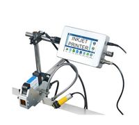 JCKJWL Imprimante à Jet d'encre en Ligne 12.7/25.4mm, sans Cartouche, avec écran 4.3 Pouces, for Code-Barres QR, numéro de lot, Machine de Codage de Date d'expiration Impression multiformat(25.4mm)