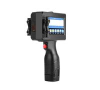 JCKJWL Imprimante à Jet d'encre Portable 12.7/25.4mm, Pistolet QR, Code-Barres, Date de lot, numéro, Logo, Date d'expiration, Machine de Codage Impression multiformat(1 Cartridge-25.4mm)