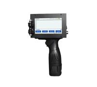 JCKJWL Imprimante à Jet d'encre Portable, 600DPI, 24 Langues, Date d'expiration, Pistolet Manuel, Machine de Codage de Codes-Barres 12.7mm Impression multiformat(Printer with 3 Ink)
