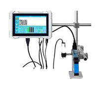 JCKJWL Imprimante à Jet d'encre Thermique en Ligne for Masque, Codage Automatique 28 Langues, 12,7 mm Impression multiformat(Printer 1 White Ink)