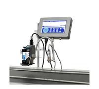 JCKJWL Imprimante à Jet d'encre Thermique Industrielle en Ligne 12,7/25,4 mm, Code-Barres QR, numéro de lot, Logo, Date Impression multiformat(25.4mm with 1 Ink)