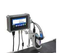 JCKJWL Imprimante à Jet d'encre Thermique Industrielle en Ligne, 12.7/25.4mm, for Texte, Code QR, Code à Barres, Logo, Date d'expiration Codage Multifonctionnel (12.7mm with 1 Ink)