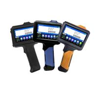 JCKJWL Imprimante Portable Multicolore E19 12,7 mm, Corps entièrement fermé, Texte, Code-Barres QR, numéro de lot, Logo, Date, étiquette Impression multiformat(Orange)