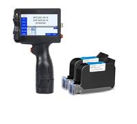 JCKJWL Imprimante portative Intelligente à Jet d'encre for étiquettes, Date de Production, Code QR, Prend en Charge Plusieurs Langues sans décoloration Impression multiformat(Printer-2 Ink)