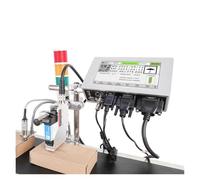 JCKJWL Machine De Codage en Ligne 12.7MM, 25.4MM, Chaîne De Montage Intelligente, Imprimante À Jet d'encre, Date De Production Entièrement Automatique Codage Multifonctionnel (One 12.7 Head no Ink)