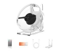 Jcksqkds Projecteur D'Hologramme de Lumière Publicitaire Holographique 3D Ventilateur D'Écran de Bureau LED avec Lecture Audio Prenant en Charge Les Images et la Vidéo
