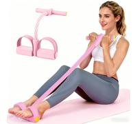 JClorix Bande de Résistance 6 Tubes avec Pédale, Corde de Tension Multifonction Élastique Musculation NBR Poignées Mousse pour Abdominaux Fessiers Jambes Bras Pilates