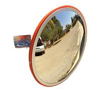JCM-30i Miroir convexe de la circulation, incassable, diamètre 30cm, pour la sécurité routière et de la sécurité du magasin avec support de fixation murale réglable.