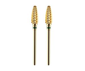 JCMASTER 2 Pcs Embout Ponceuse Ongles en Acier de Tungstène, Forets à Ongles Professionnels Manucure Pédicure Fraise à Ongles pour Retirer le Vernis/Gel les et les Cuticules, 001C5