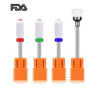 JCMaster 3x Embouts en Céramique de Ponceuse à Ongles, 2.35mm Taille Universelle, Professionnels Pour Manucure et Pédicure