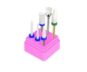 JCMASTER 5 x Embout Ponceuse Ongles en Céramique, Forets à Ongles Professionnels Manucure Pédicure pour Retirer le Vernis/Gel les et les Cuticules