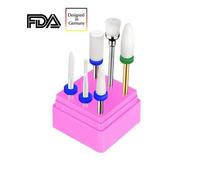 JCMaster 5x Embouts en Céramique de Ponceuse à Ongles, 2.35mm Taille Universelle, Professionnels Pour Manucure et Pédicure