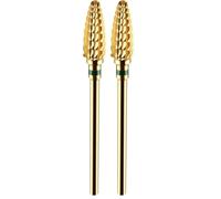 JCMASTER Embout Ponceuse Ongles en Acier de Tungstène, Forets à Ongles Professionnels Manucure Pédicure Fraise à Ongles pour Retirer le Vernis/Gel les et les Cuticules, 001C5 (Lot de 2)