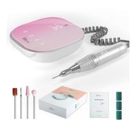 JCMASTER Ponceuse à Ongles Professionnelle 35000 RPM, Affichage LED, Contrôle Tactile, Silencieuse, 4 Embouts Inclus