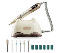 JCMASTER Ponceuse à Ongles Professionnelle 35000 tr/min, Écran LED, Silencieuse, 6 Embouts Inclus, Contrôle Tactile