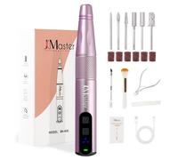 JCMASTER Ponceuse à Ongles Professionnelle sans Fil, 11 en 1 Lime Électrique Rechargeable 12500 tr/min, Manucure Pédicure, Violet