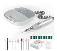JCMASTER® Ponceuse ongles 35000 RPM,10 Bits, Affichage LED, contrôle tactile, manucure pédicure set pour gel dur acrylique cuticule