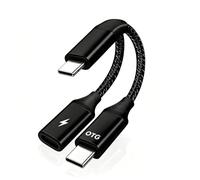 JCMOYUTY Pour Rode Wireless GO OTG Câble PD 2 en 1 Y-Splitter Cord | Rode Adaptateur audio USB C sans fil pour microphone GO II, ME, PRO, GO Gen3 et chargement PD 15 W pour iPhone 15 16 17