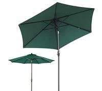 JCNAGXY 2.7m Outdoor Sun Umbrella, Round Patio Umbrella Parasol with Tilt Function, Wine Red, Dark Green, Beige, Khaki, for Beach, Pool, Patio Gardens, Courtyards, Terraces, Sunshade Shelter