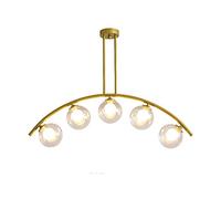 JCNAGXY Chandelier 8 Lights Sputnik Mid Century Pendant Lighting Fixture Gold Ceiling Light Fixture for Kitchen Dining Room Living Room Bar-Transparent Cover. 3 Lights