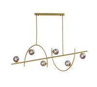 JCNAGXY Chandelier Lighting Bedroom Dining Living Room Kitchen Island Hanging Ceiling Pendant Light Nordic Sputnik g9 Minimalist Industrial Suspension Lamp-Smoke Gray 6-Lights