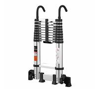 JCNAGXY Échelle à rallonge Industrielle en Aluminium Échelle télescopique d'escalade en Aluminium 2,6 m 3,2 m 3,8 m 5 m 6 m 7 m, échelles à rallonge télescopiques Pliables avec Crochet Amovible,