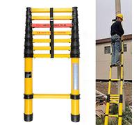 JCNAGXY Échelle d'extension Isolante télescopique de 2 m//4 m de Haut, échelle de loft Non Conductrice Pliable Portable en Fibre de Verre pour Les travaux électriques sur Le Toit de la Maison